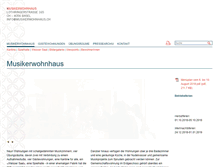 Tablet Screenshot of musikerwohnhaus.ch